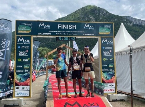 Podium de la MAxirace 2024 : Mathieu Blanchard, Aurélien Dunand-Pallaz